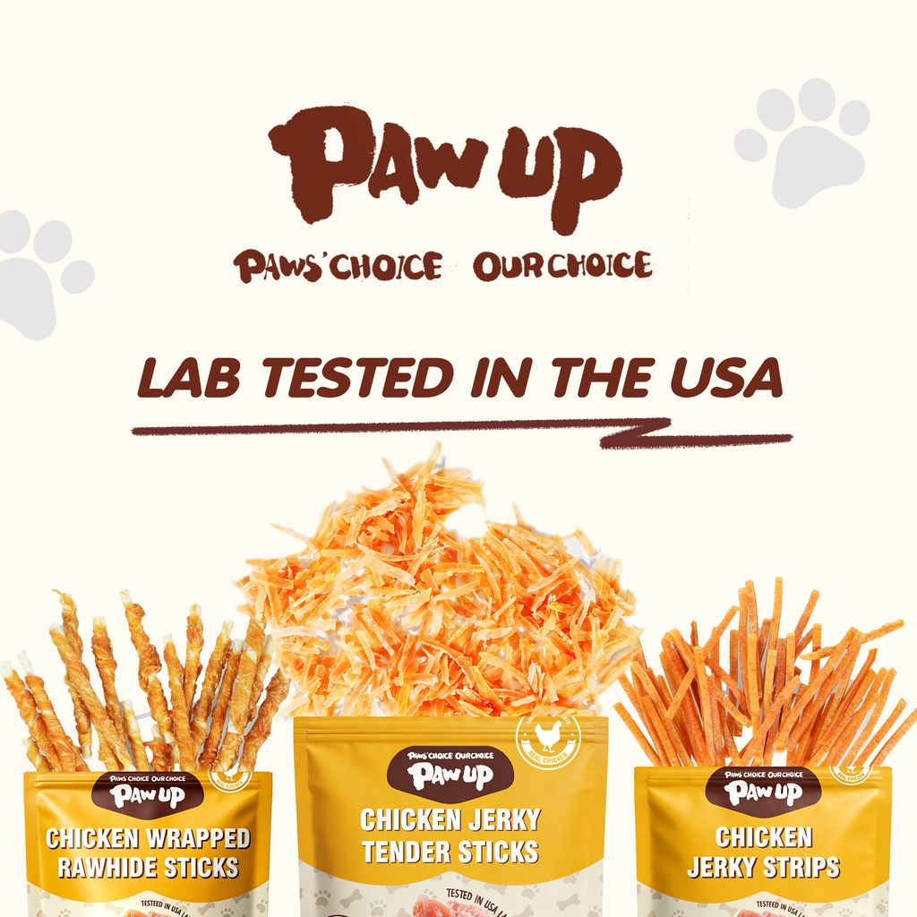 PAWUP Chicken Jerky Dog & Cat Treats, High Protein Treats for Small Medium Large Dogs & Cats, 10.6oz