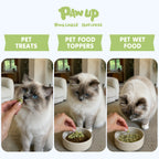 PAWUP Freeze Dried Cat Treats, Real Chicken with Cat Grass, High Protein Crunchy Snack for Kittens Adult Senior Cats, 3.6 oz Bag
