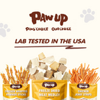 PAWUP Freeze Dried Dog Treats, Chicken, Duck, Beef, Beef Liver & Salmon, Single-Ingredient Variety Snack Pack for Small, Medium & Large Dogs, 2.5 oz Bag - Pawup