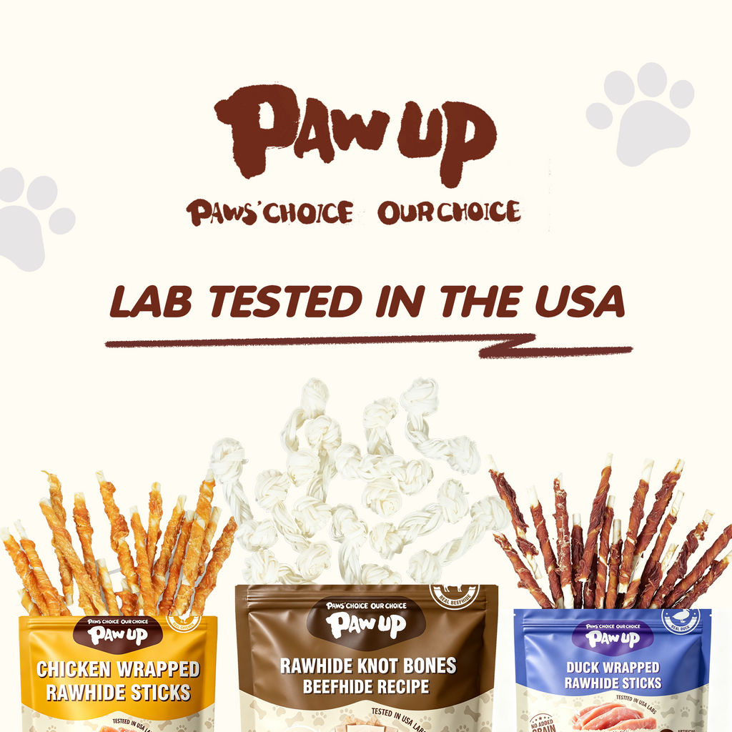 PAWUP Dog Chews Beef Hide Rawhide Bones for Medium & Large Dogs, 3.6 oz Bag