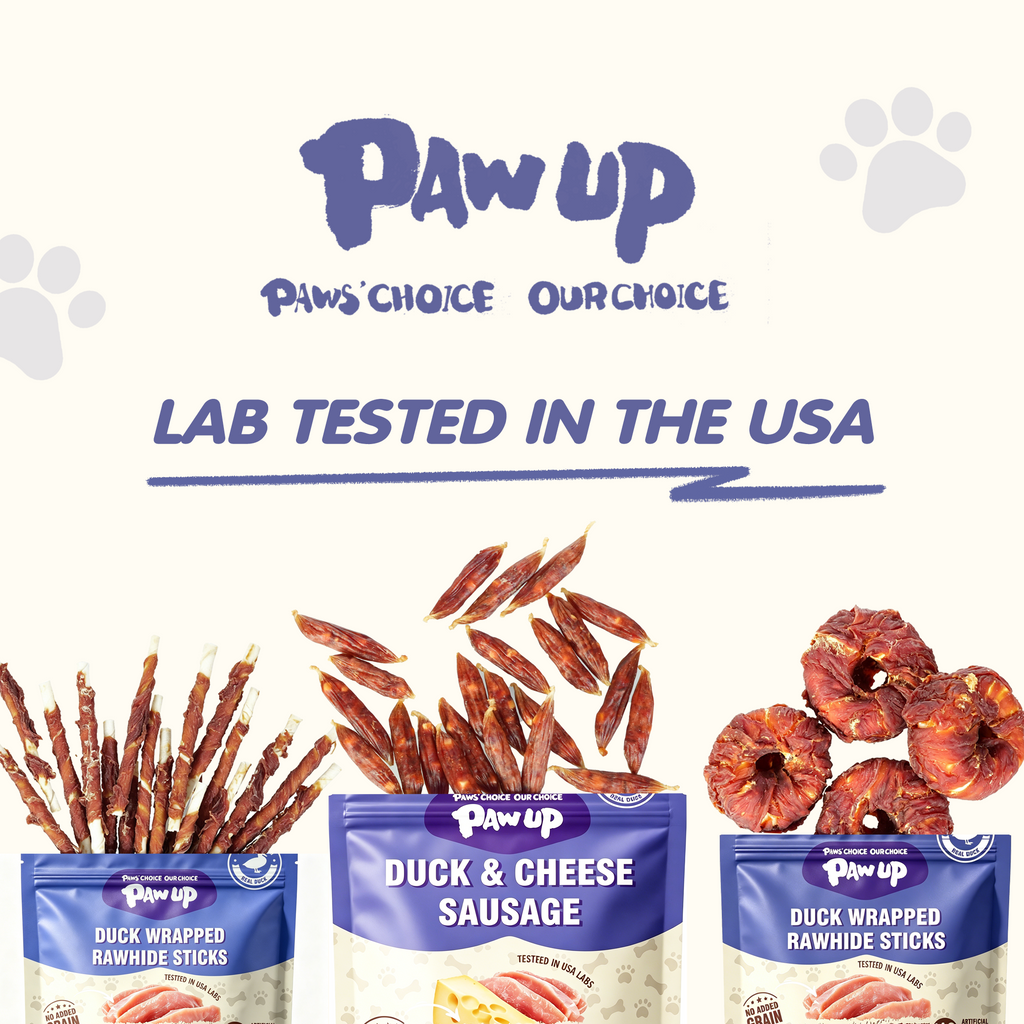 PAWUP Duck Sausage with Cheese Dog Treats, Natural Dog Snacks for Small Medium Large Dogs, Training Treats for Dogs, 10.6oz - Pawup