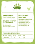 Freeze-Dried Chicken Heart Treats for Dogs, High-Protein Snacks, 3.2 oz - Pawup
