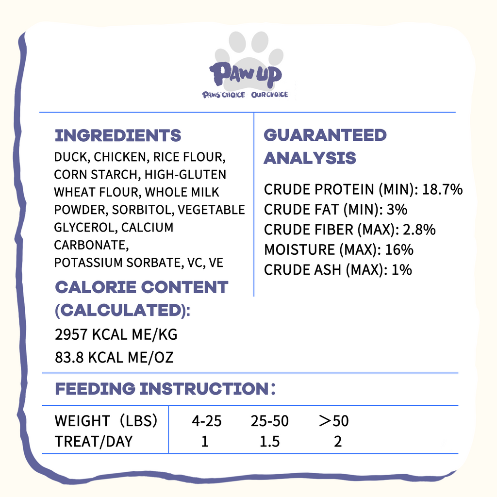 PAWUP Duck Natural Dog Treats, Popcorn-Inspired Crunchy Bites, Healthy Reward or Training Treat for Picky Eaters, Small Medium Large Dog, 2.5oz