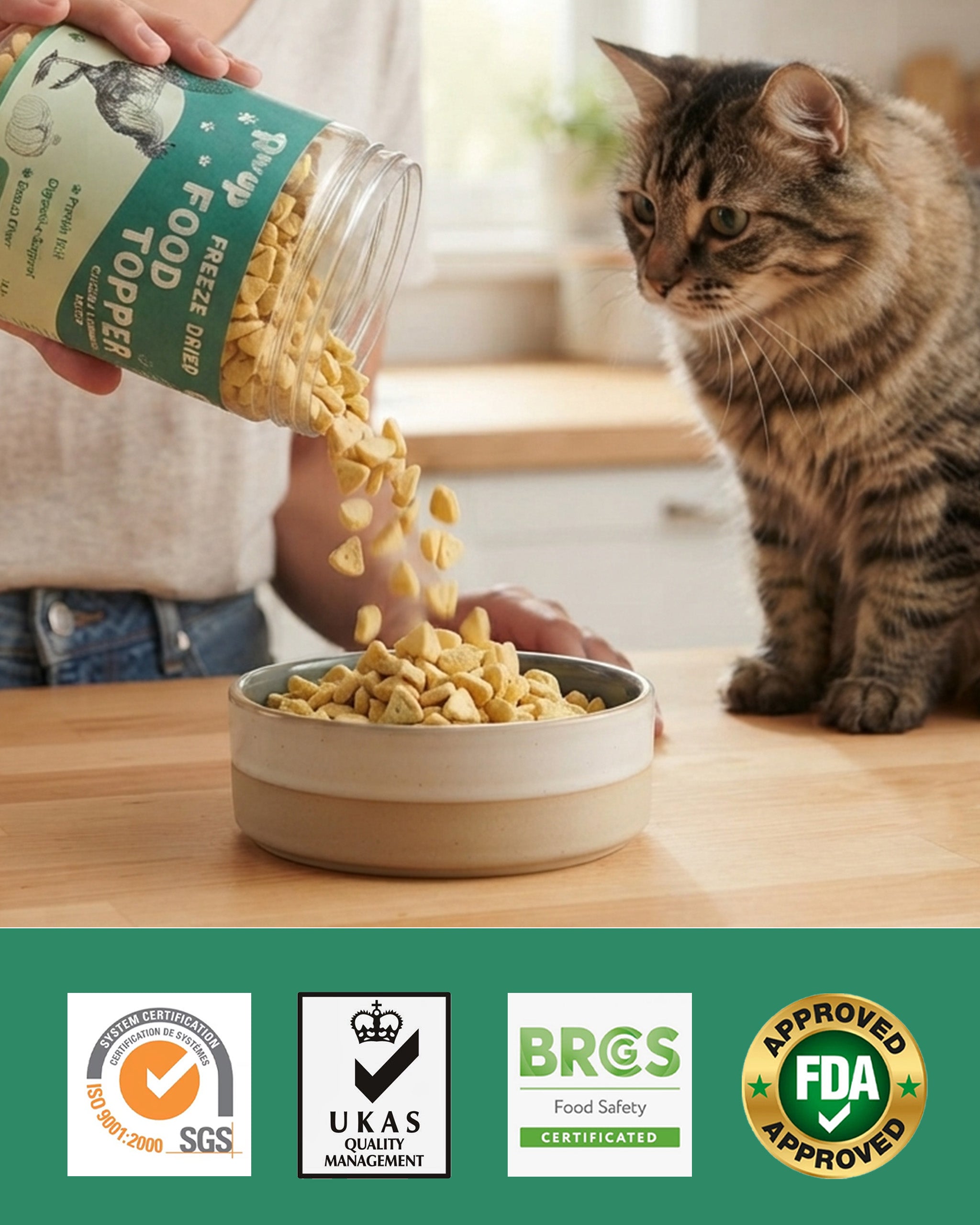 PAWUP Freeze-Dried Chicken Cat Food Topper, 6 oz