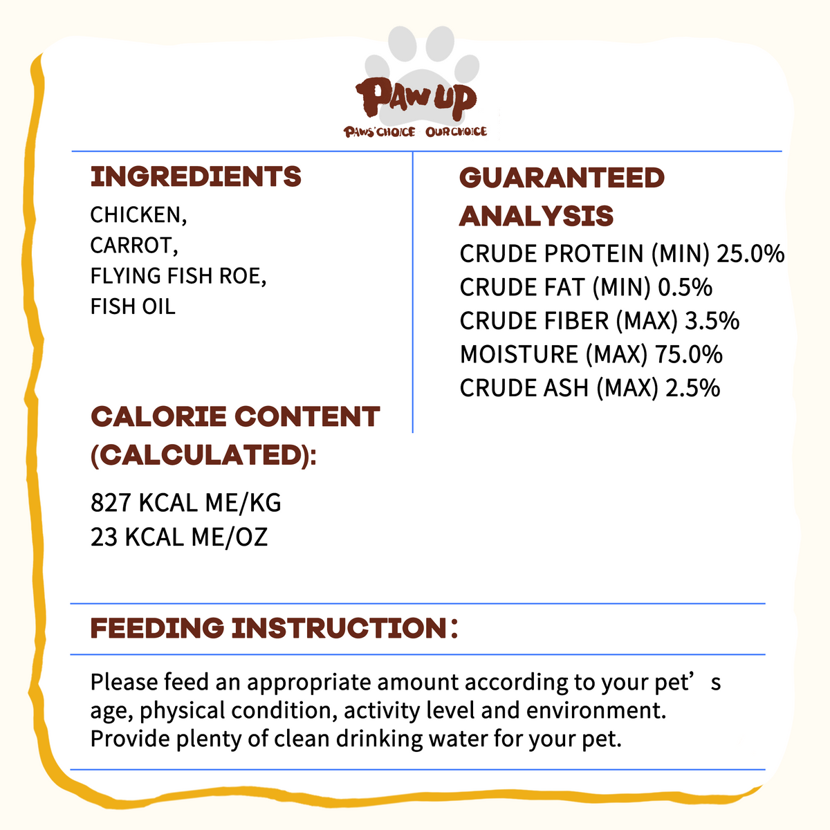 PAWUP Steamed Chicken Wet Food Tooper Dog & Cat Treat - Only 4 Ingredients, Skin & Coat Support, Low Fat Soft Wet Treats for Puppies, Kittens & Senior Pets, 8 Count, 8.5 oz Bag
