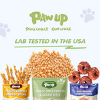 PAWUP Freeze Dried Dog Treats, Real Chicken with Carrot, High Protein Crunchy Training Snack for Small Medium Large Dogs, 3.6 oz Bag