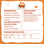 Freeze Dried Quail Egg Yolk Treats for Cats & Dogs, Coat & Urinary Health, 3.5 oz - Pawup