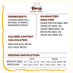 PAWUP Freeze Dried Chicken Dog Treats, 96.8% Real Chicken Meatballs, Grain-Free Training Treats for Dogs & Cats, 3.5 oz Bag - Pawup