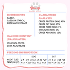 PAWUP Freeze Dried Dog Treats, Real Rabbit Bites, Single Protein Snack for Small, Medium & Large Dogs, 2.5 oz Bag - Pawup