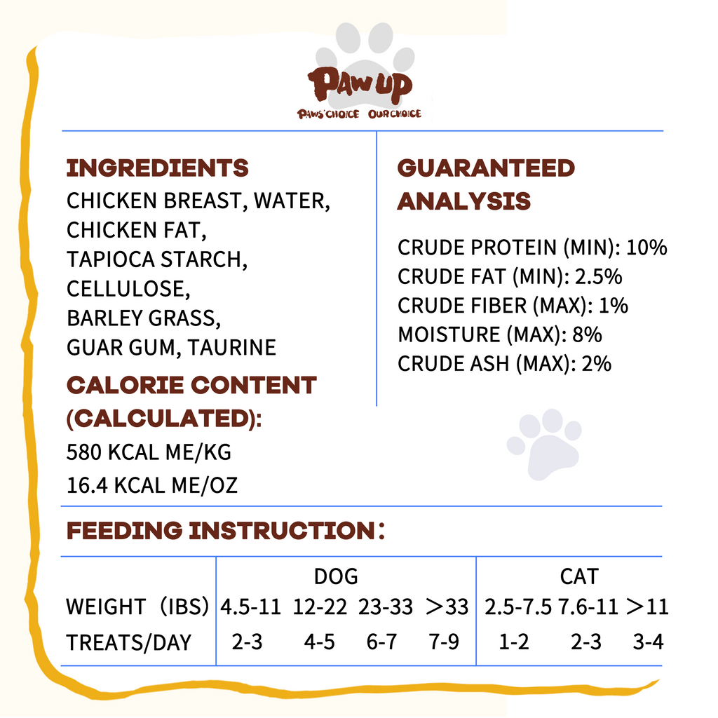 PAWUP Cat Treats Chicken Squeeze Up Puree Indoor Cat Treats for Hairball Control, Lickable Wet Treats with Cat Grass, Grain-Free Healthy Snacks for All Cats, 20 Count