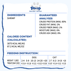 PAWUP Freeze Dried Dog Treats, 100% Shrimp, Omega-3 Rich Snack for Small, Medium & Large Dogs & Cats, 1.5 oz Bag - Pawup