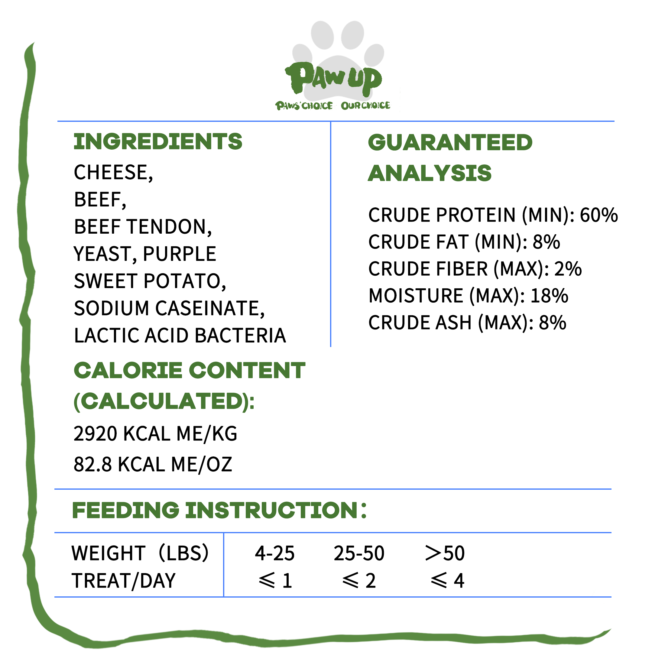 PAWUP Dog Treats Cheese Beef Dental Chews for Small, Medium & Large Dogs, 12.4 oz Bag