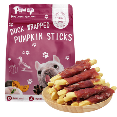 Duck Wrapped Pumpkin Dog Treats, Rawhide-Free Chews for Dogs, 10.6 oz - Pawup