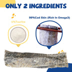 Cod Skin Dog Treat, Fish Skins Rolls, Rawhide Free Single Ingredient Natural Dog Chews, 7oz - Pawup