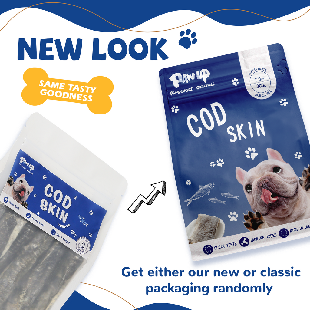 Cod Skin Dog Treat, Fish Skins Rolls, Rawhide Free Single Ingredient Natural Dog Chews, 7oz - Pawup