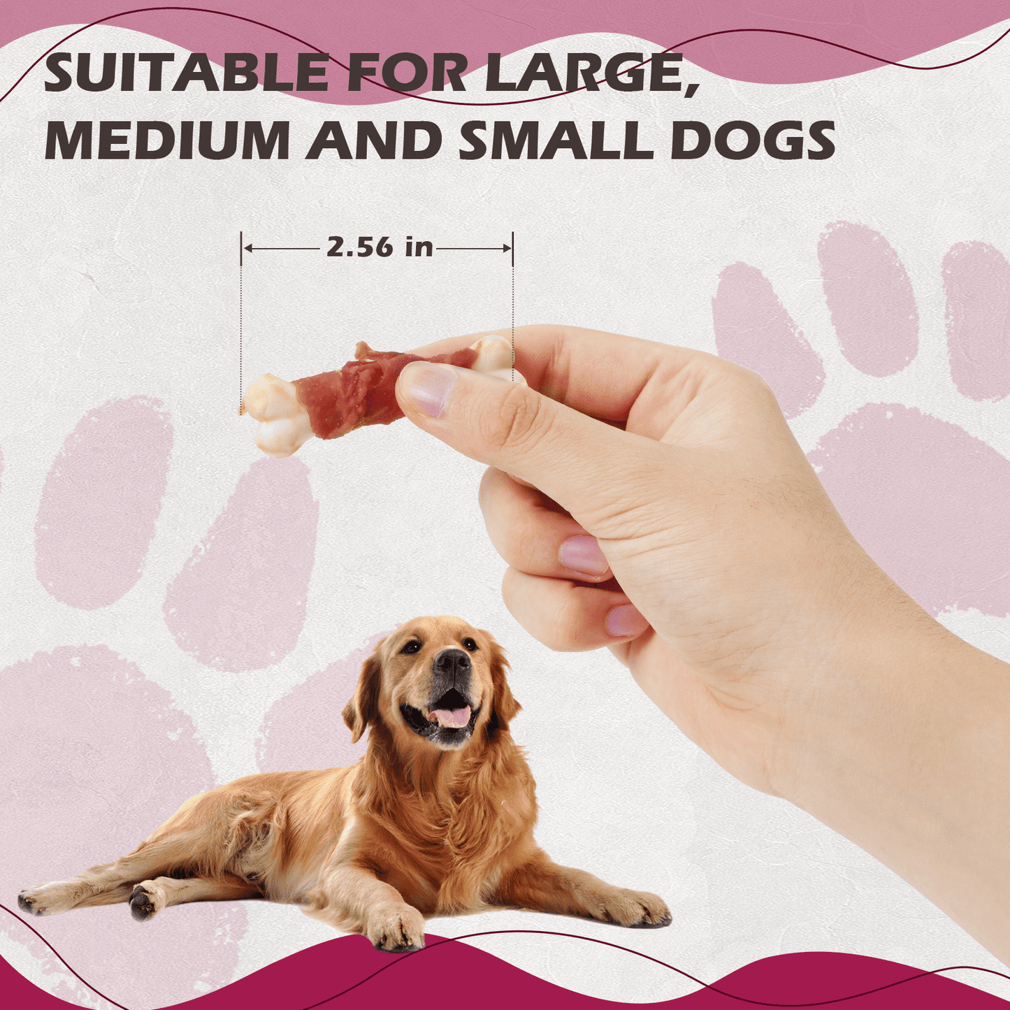 Duck Wrapped Calcium Bone Dog Treats, Rawhide-Free High-Protein Chews for Puppies & Small Dogs, 10.6 oz - Pawup