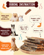 Smoked Salmon Fillet Jerky with Omega 3–6  for Dogs,12.5 oz - Pawup
