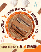Smoked Salmon Fillet Jerky with Omega 3–6  for Dogs,12.5 oz - Pawup