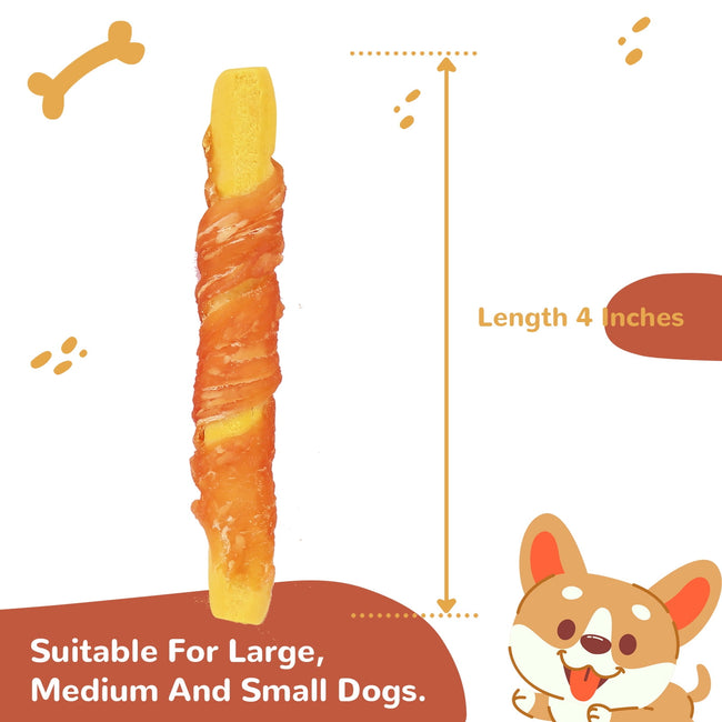 Chicken Wrapped Pumpkin Stick Dog Treats, Rawhide-Free Chews for Dogs, 10.4 oz Main Image