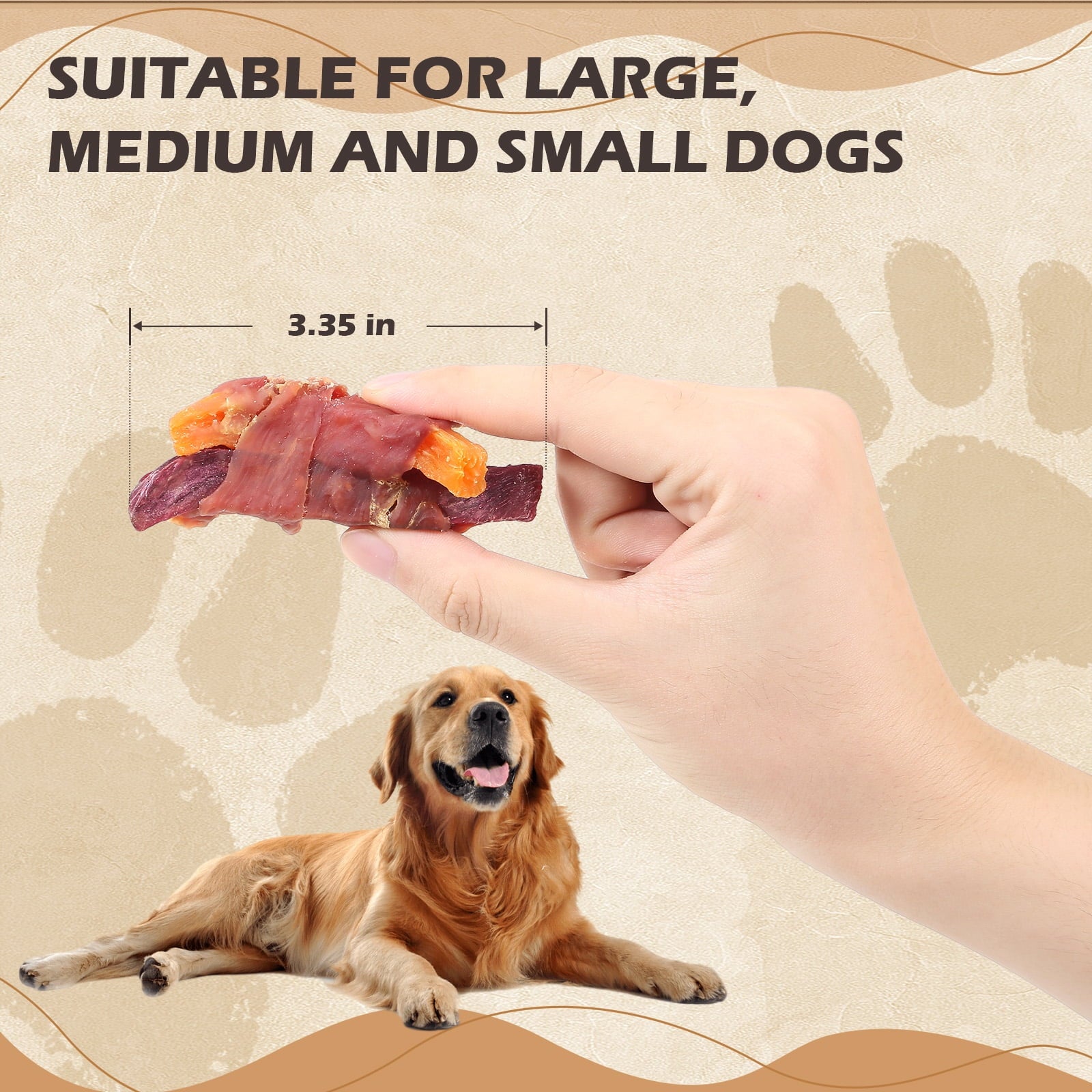Duck Wrapped Purple & Sweet Potato Dog Treats, High-Fiber Chews for Dogs, 10.6 oz - Pawup