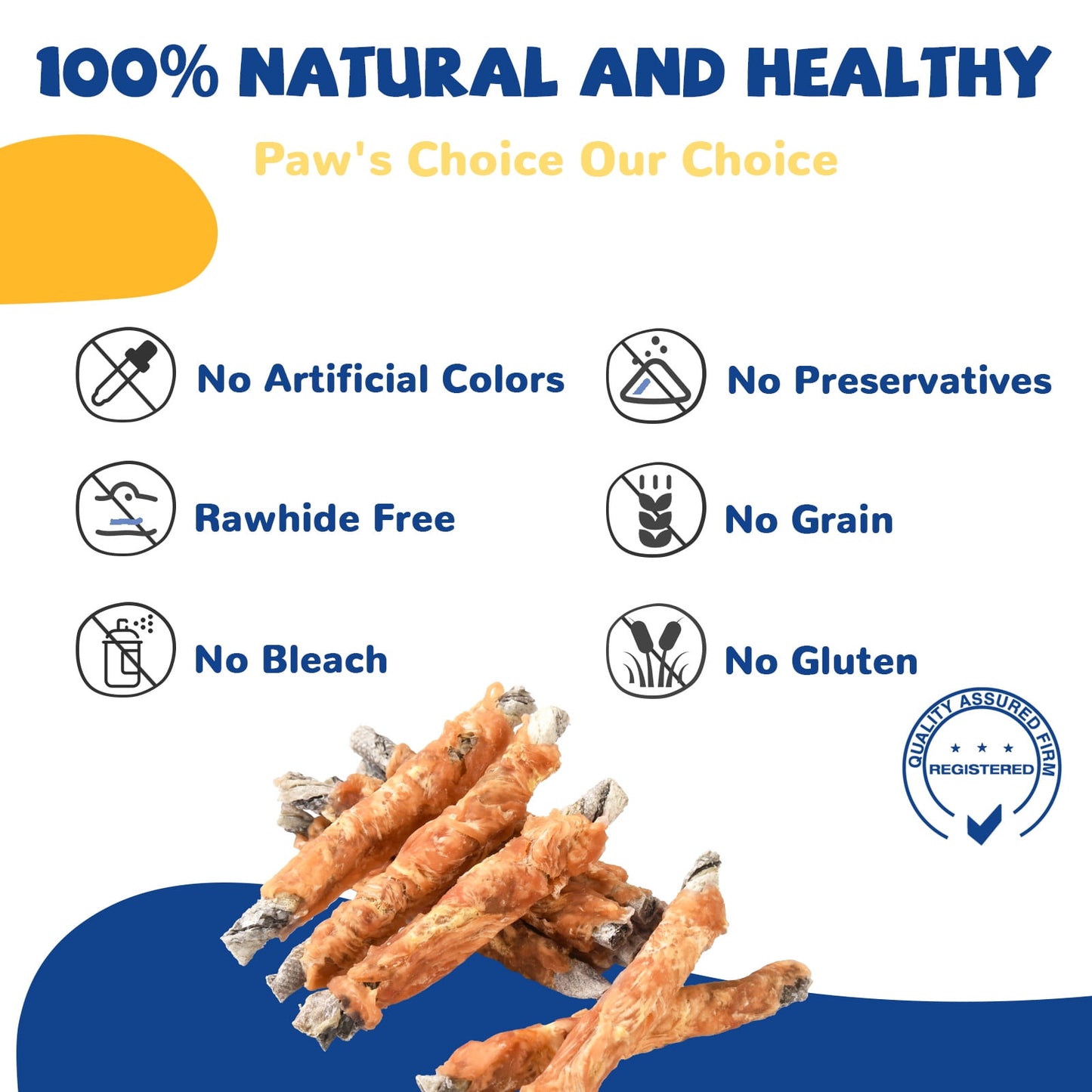 Chicken Wrapped Cod Skin Dog Treats, Rawhide-Free High-Protein Chews for Dogs, 11 oz - Pawup
