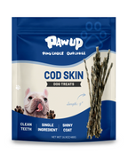 PAWUP Cod Skin Strips Dog Treats, Natural Fish Skin Chews, Omega-3 Rich for Skin & Coat Health, Single Ingredient Dog Snacks for Small & Medium Dogs, 16 oz - Pawup