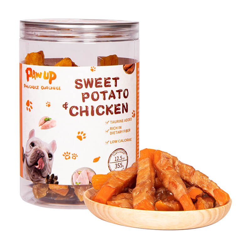 Dog Treats Chicken Jerky Wrapped Sweet Potato, 12.5 oz - Pawup