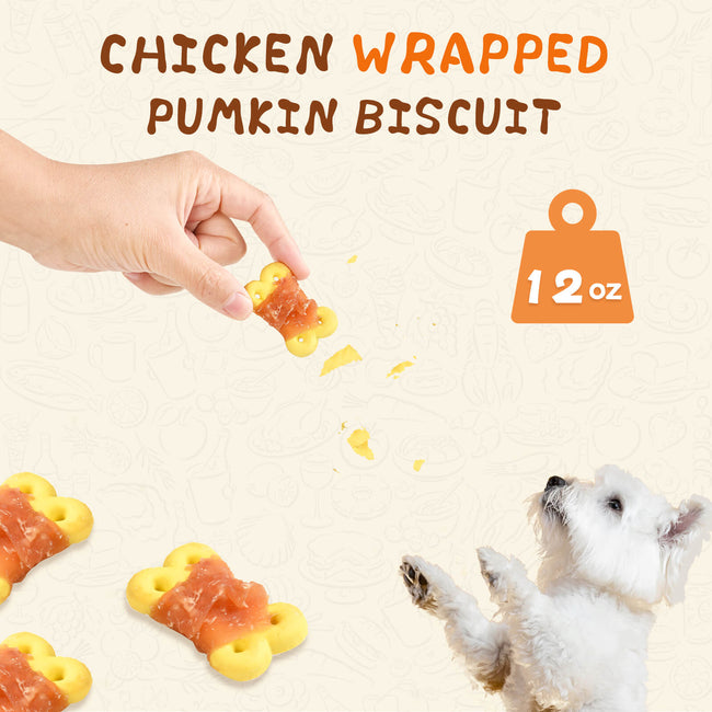 Dog Treats Chicken Wrapped Pumpkin Biscuits, 12.5 oz Main Image