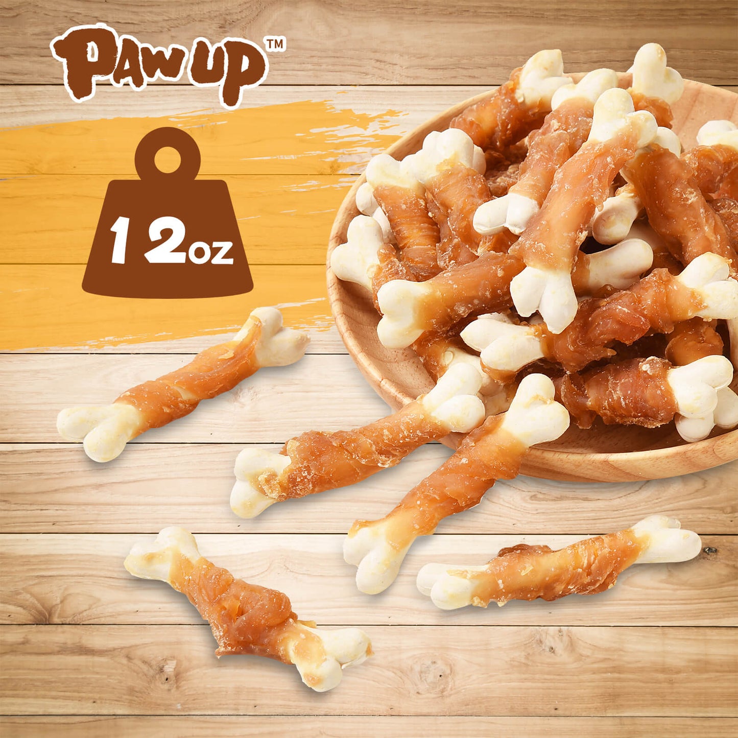 Dog Treats Chicken Wrapped Calcium Bone, 12.5 oz - Pawup