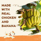 Low Fat Healthy Chicken Wrapped Banana Slice, 12.5 oz - Pawup