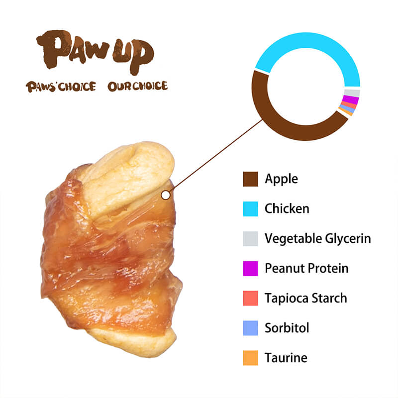 Low Fat Healthy Chicken Wrapped Apple Slice, 12.5 oz - Pawup