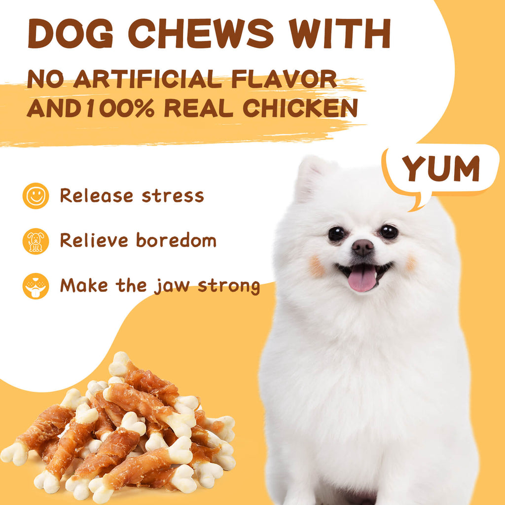 Dog Treats Chicken Wrapped Calcium Bone, 12.5 oz - Pawup