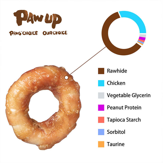 Long Lasting Chicken Wrapped Rawhide Donut, 12.5 oz Main Image