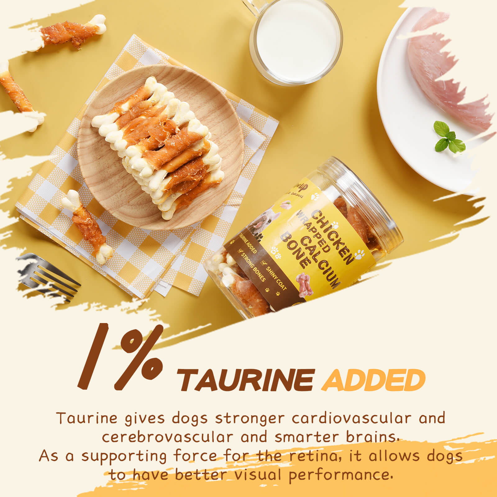 Dog Treats Chicken Wrapped Calcium Bone, 12.5 oz - Pawup